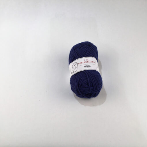 Rauma 3-tr. strikkegarn - mørk jeansblå
