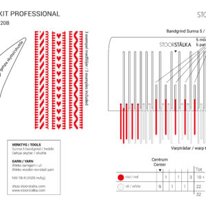 Alternative view of Weave.kit Professional vit-röd